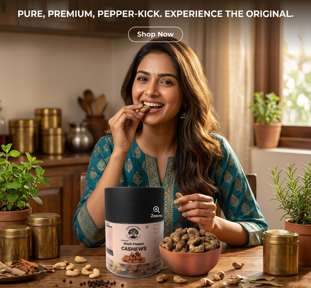 Black Pepper Cashew Nuts 350gm | Premium Whole Cashews Coated with Bold Pepper Flavor | Crunchy Spiced Snack | - Image 3