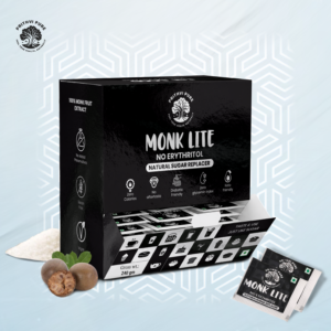 Monk Fruit Sweetener without erythritol Total 240g ( 60 Sachets ) | Monkfruit with allulose | Monklite |1: 2 Natural Sugar Replacement | Zero Calorie, Sugar substitute | Keto & Diabetic Friendly